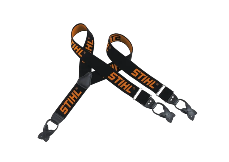 bretellen, 110 cm, zwart/oranje, om te knopen